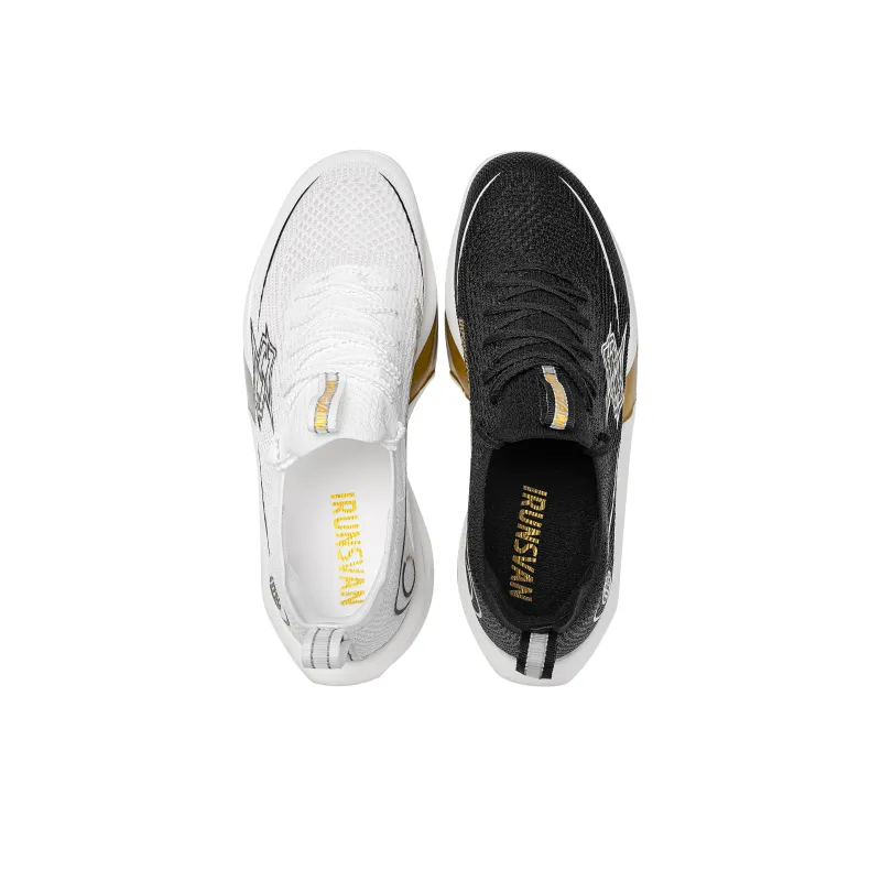 IRUNSVAN Low-Top Running Shoes Unisex Mismatched Color-Black And White Reverse-2