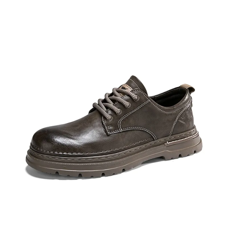 ARTHURBUILL Men's Casual Shoes Men Low Top Black Khaki-1