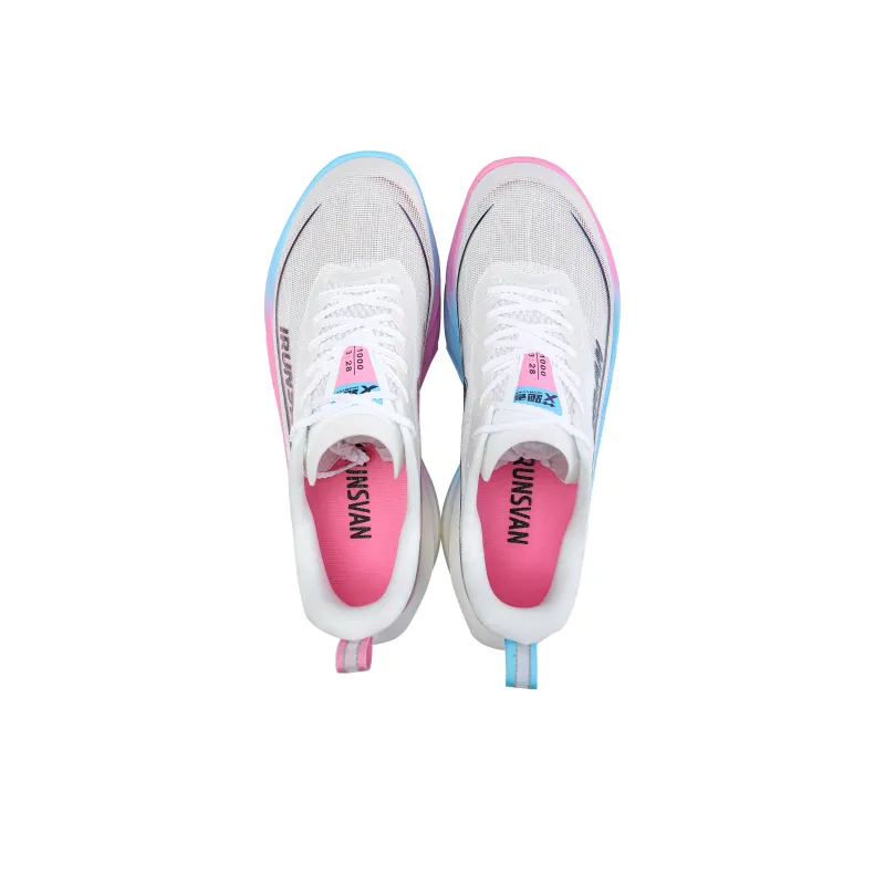 IRUNSVAN Low-Top Running Shoes Unisex Mismatched Color-Pink Blue-3
