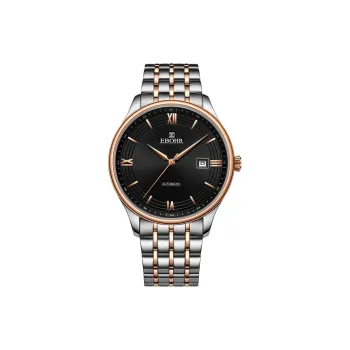 EBOHR Mechanical Movement Stainless Steel Strap Watch Men's Watches Black Dial