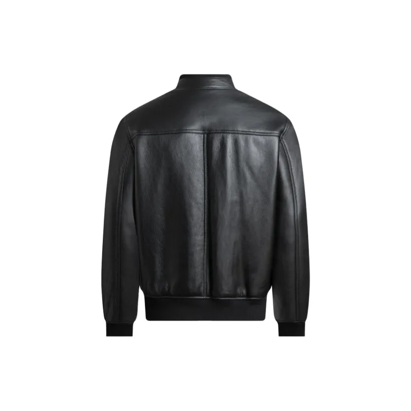 EMPORIO ARMANI FW23 Leather Jacket Men's Black-1