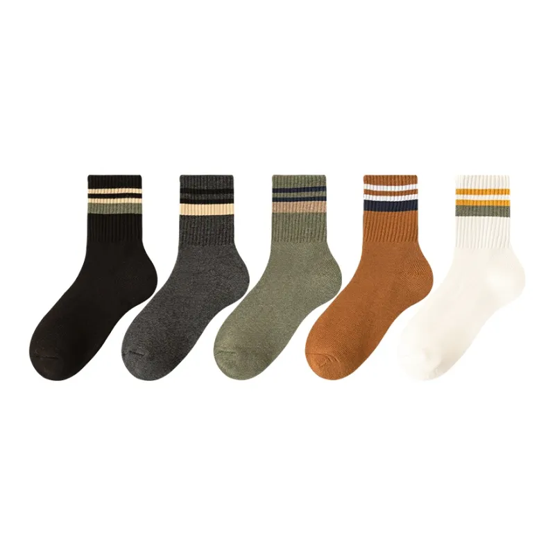 MIIOW Mid Calf Socks Men's 5 Pack-24