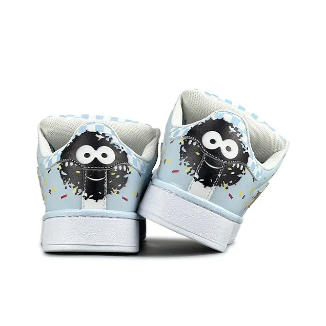 LuzaoT SUPER DRAG Shell Head Anti Slip Wear Resistant Low Top Skateboard Shoes Women's Light Blue-4
