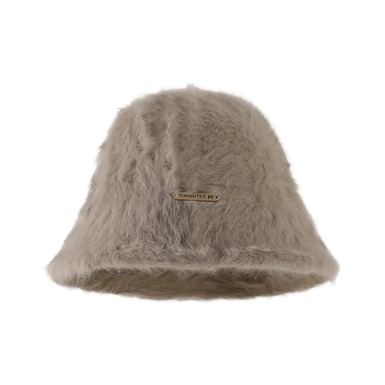 15 MINS Rabbit Fur Bucket Hats Unisex Multiple Colors-5
