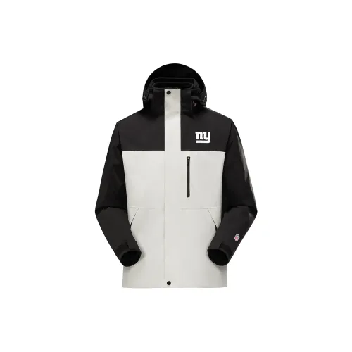 NFL Windbreaker Jackets Unisex White Black And White