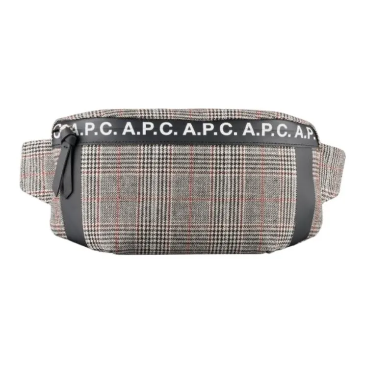 A.P.C Polyester Fanny Pack Men's Plaid-0