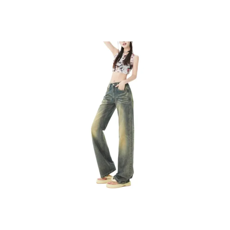 YINLEI Jeans Women's Vintage-2