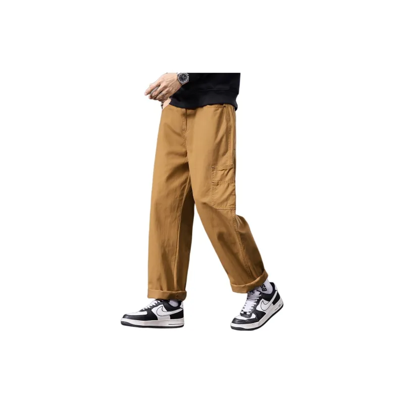 Tonlion Jeans Unisex Brown Yellow-3