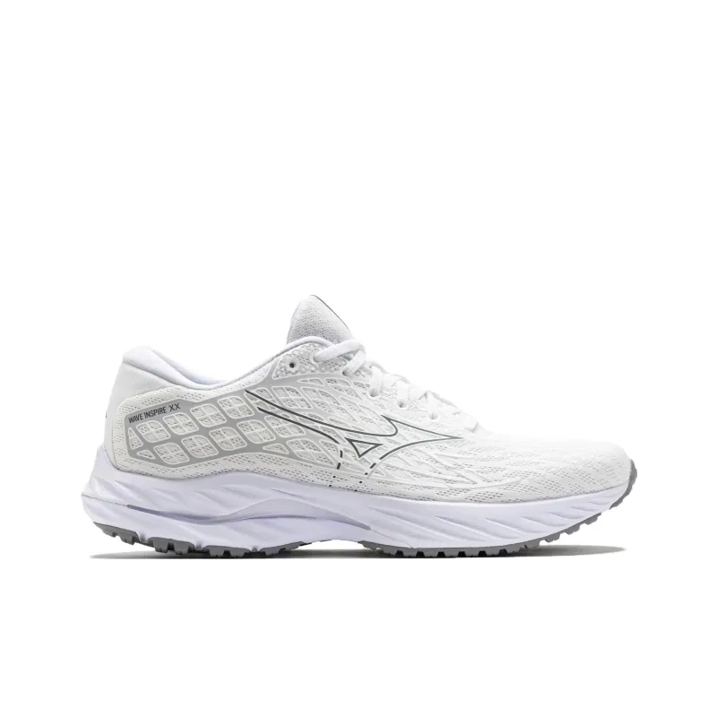 Mizuno Wave Inspire 20 Slip Resistant, Abrasion Resistant, Breathable Low Top Training Shoes Men's White-1