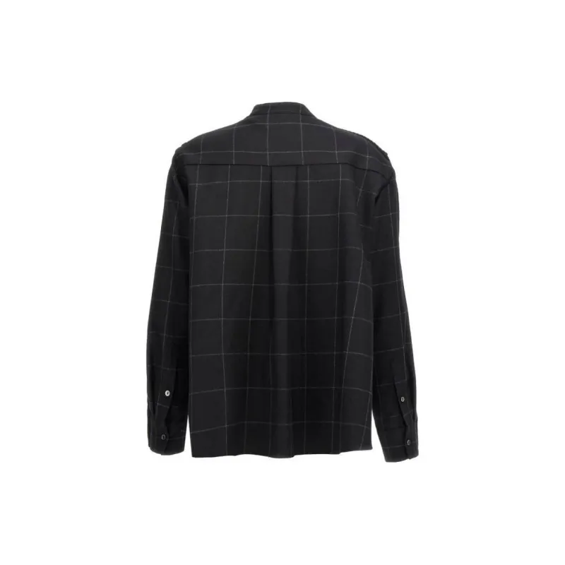 Sacai Checked Print Knit Cardigan-1