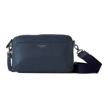 SAMSONITE Cow Leather Crossbody Bag Clutch Unisex Marine Blue