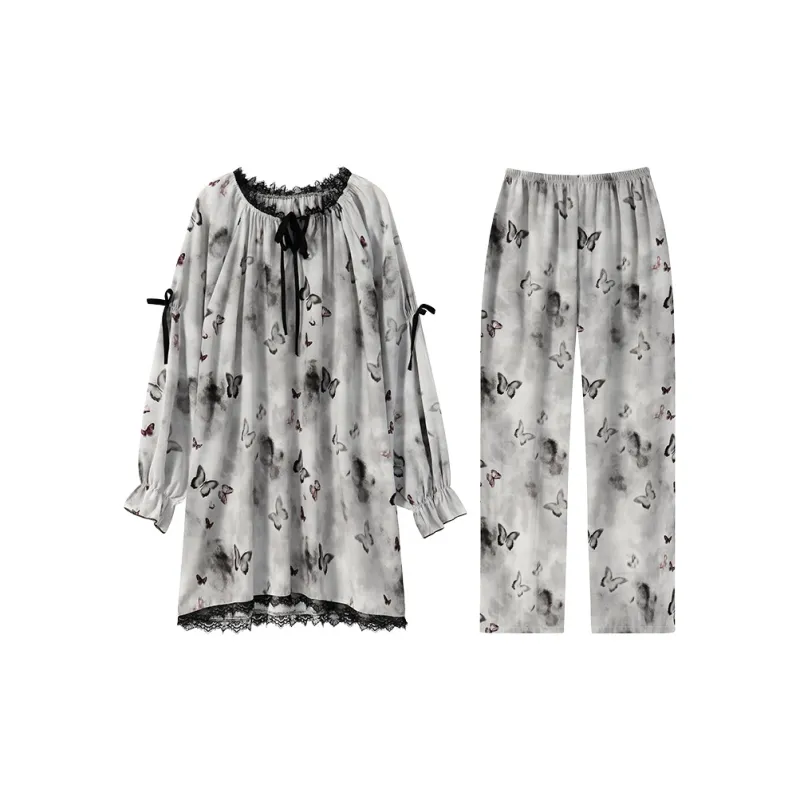 Lan Miao Pajama Set Women's Ecru-8