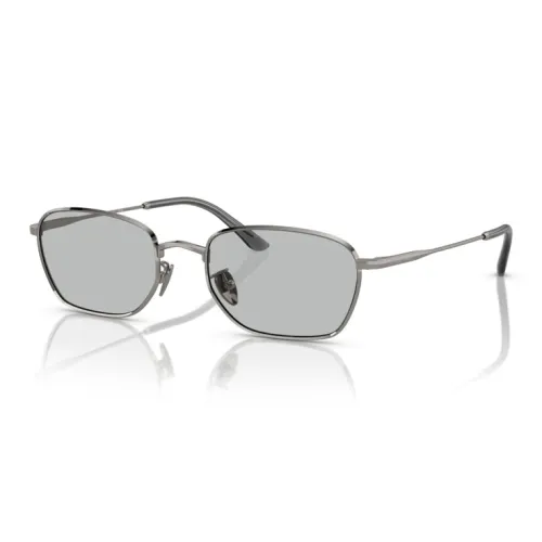 mit armani VEST Metal Rectangular Sunglasses Women's Silver