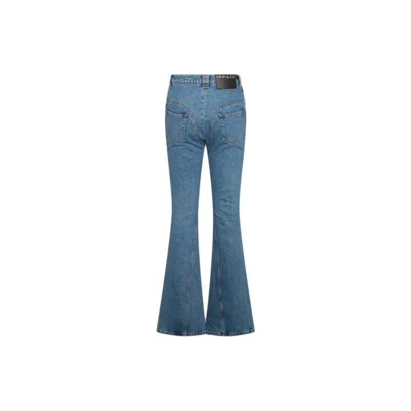 Mugler Washed Flared Jeans-1