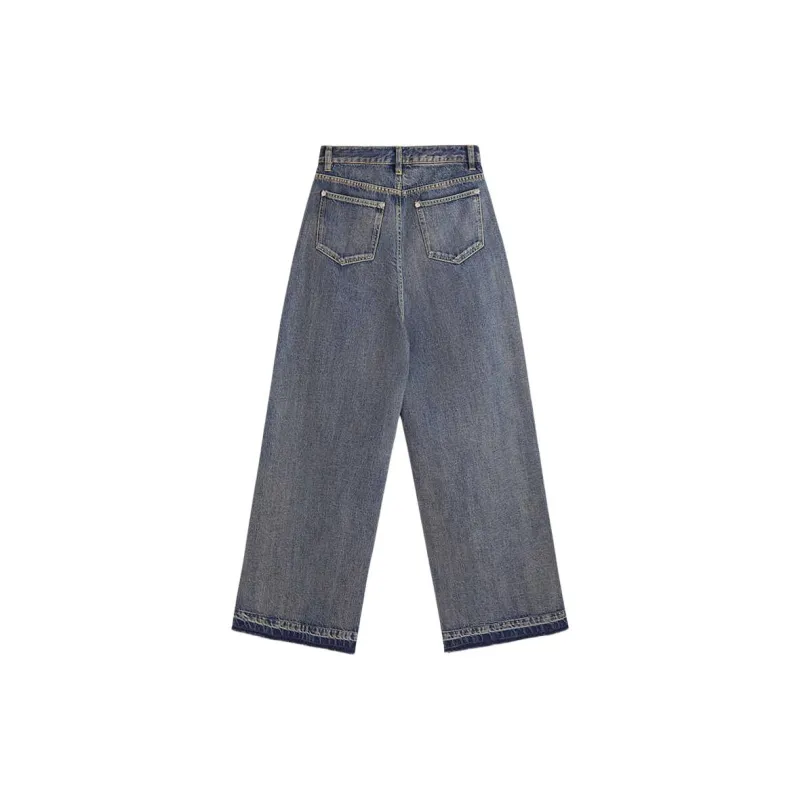 LALABOBO Jeans Women's Medium Blue White-1