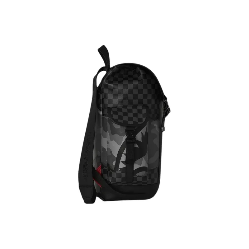 SPRAYGROUND Artificial Leather Backpack Men's Black-3