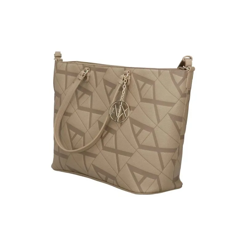 ARMANI EXCHANGEAE Polyester Tote Bag Shopping Bag Shoulder Bag Crossbody Bag Handbag Women's Beige-2