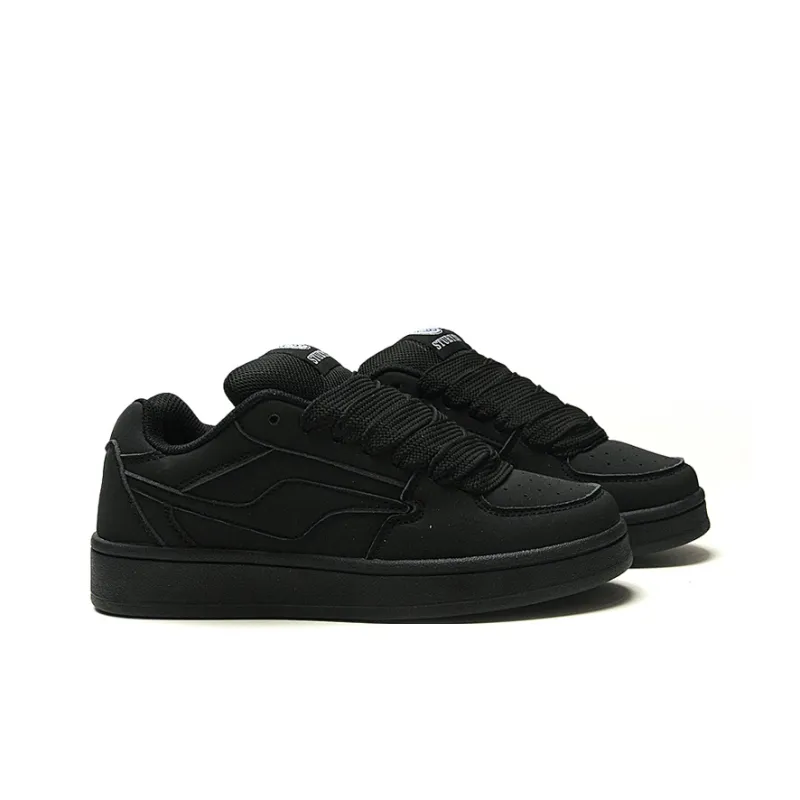 STUR YSN Wear resistant And Lightweight Low Top Skateboard Shoes Unisex Black-5