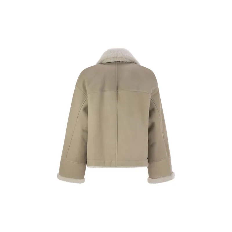 Brunello Cucinelli Double Breasted Leather Jacket-2