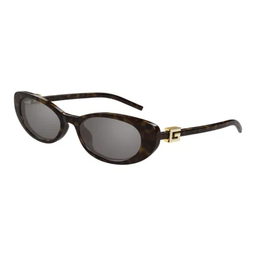 GUCCI Plastic Oval Sunglasses Women's Tortoiseshell