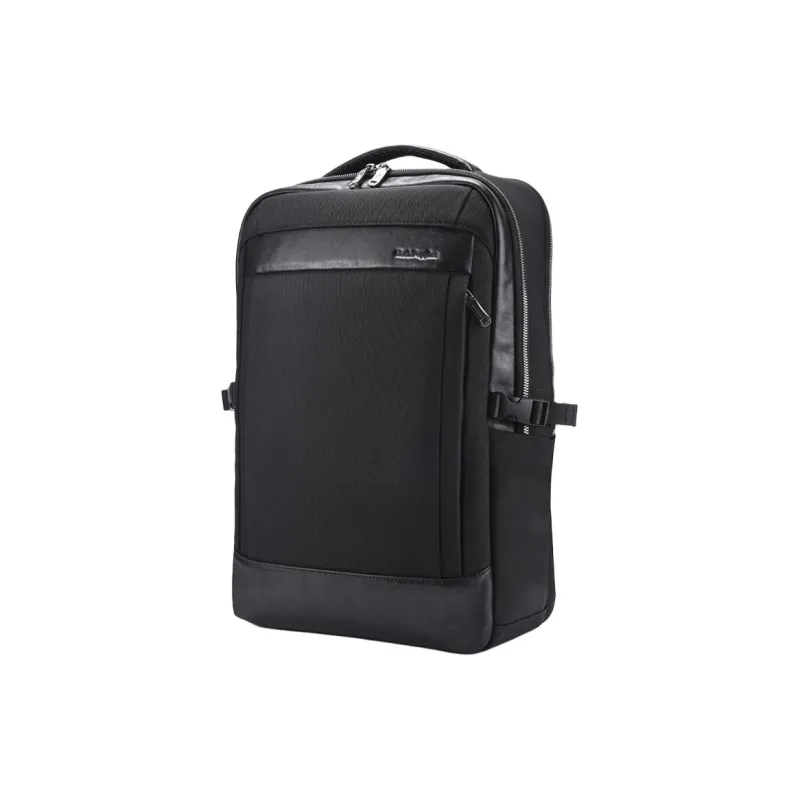 Hush Puppies Cow Leather Backpack Medium Size Men's Black-1