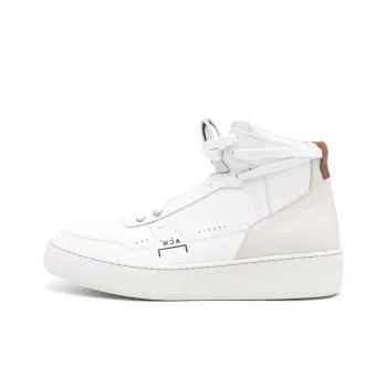 A COLD WALL* Logo print Leather Hi top Sneakers