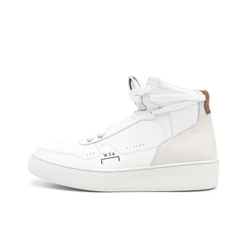 A COLD WALL* Logo print Leather Hi top Sneakers