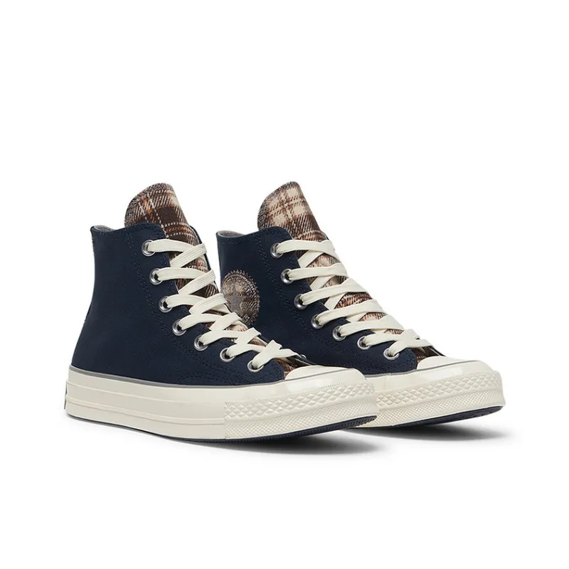 Converse Women's Chuck 70 High 'Canvas & Plaid Obsidian'-2