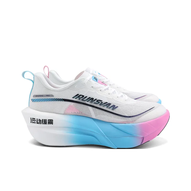 IRUNSVAN Low-Top Running Shoes Unisex Mismatched Color-Pink Blue-2