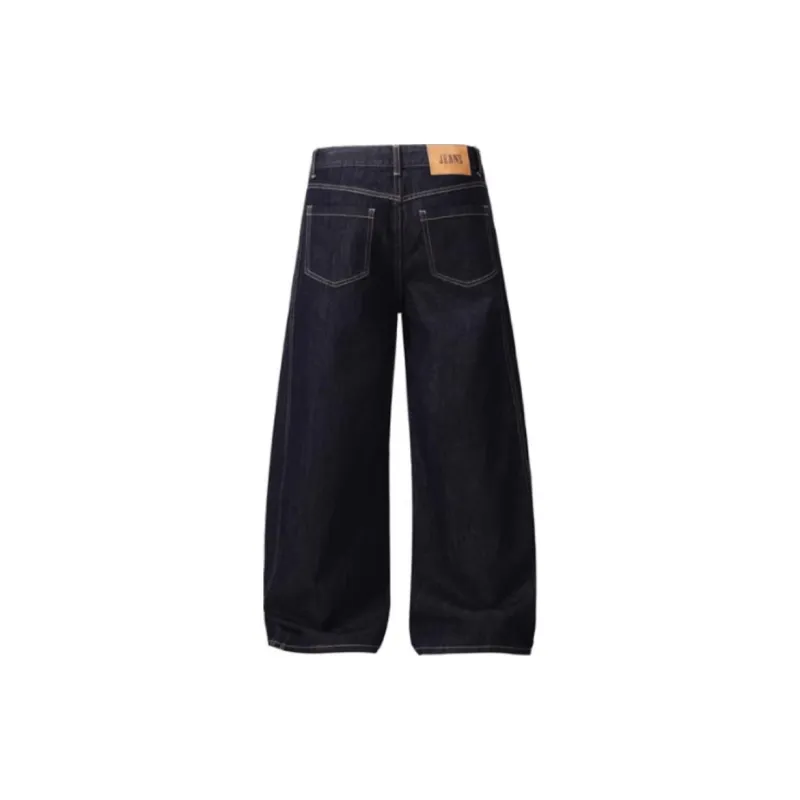 YINLEI Jeans Unisex Denim Blue-1
