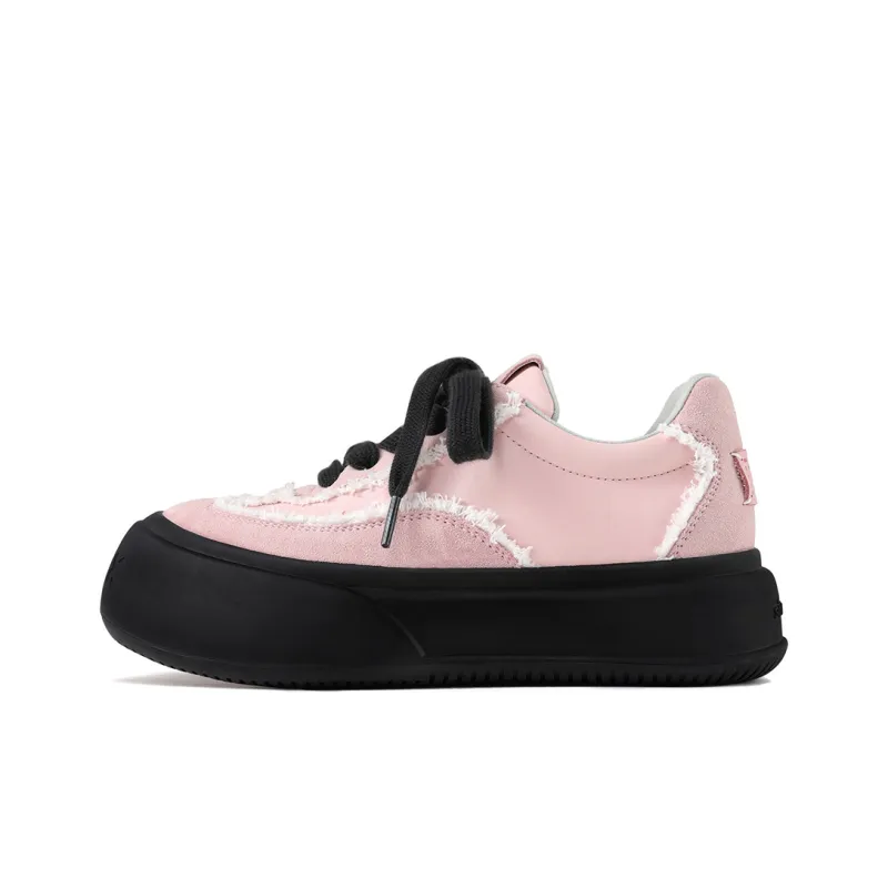 SOAP OPERA Dexun Series Skateboard Shoes Unisex Low Top Black/Pink/White-1