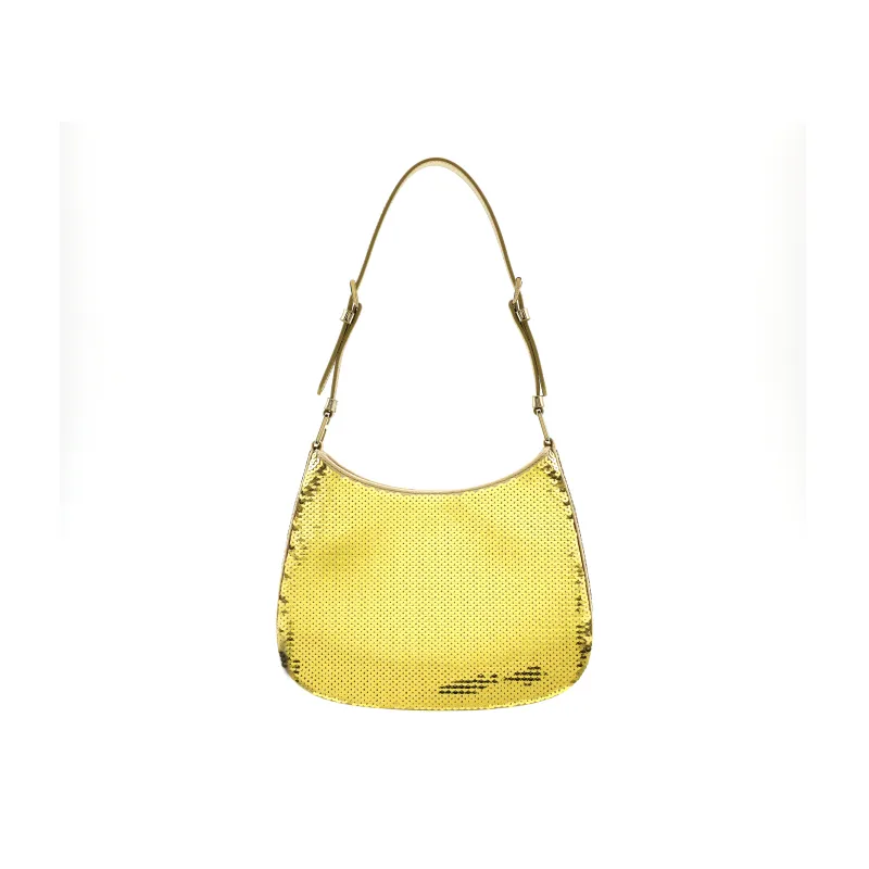 PRADA Fabric Handbag, Shoulder Bag Women's Gold-4