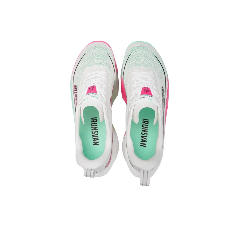 IRUNSVAN Low-Top Running Shoes Unisex Mismatched Color-Red Green-3