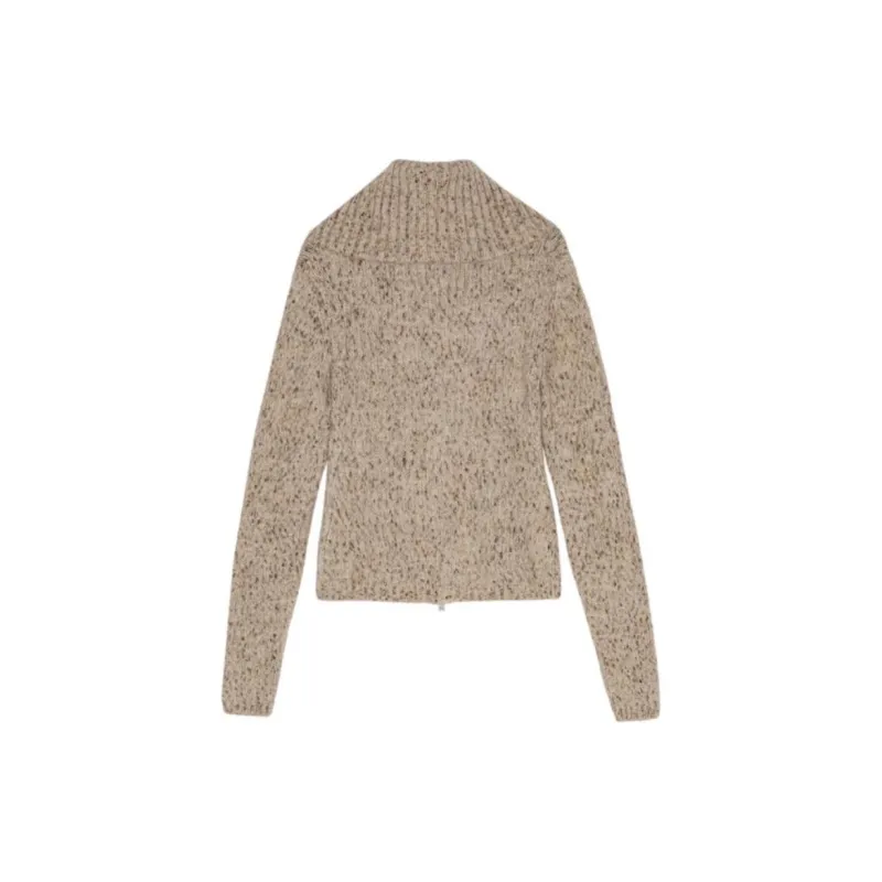 GANNI Highneck Zip Cardigan-1