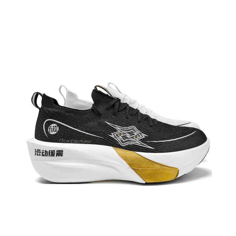 IRUNSVAN Low-Top Running Shoes Unisex Mismatched Color-Black And White Reverse-1