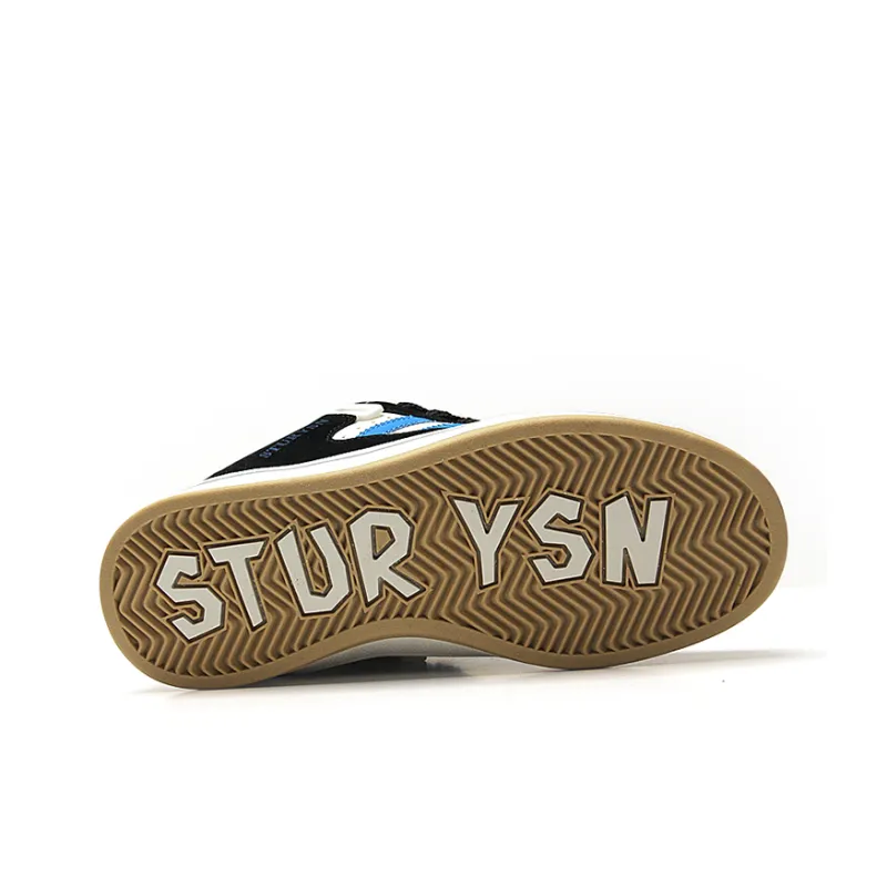 STUR YSN Wear resistant And Lightweight Low Top Skateboard Shoes Women's Black Royal Blue-7