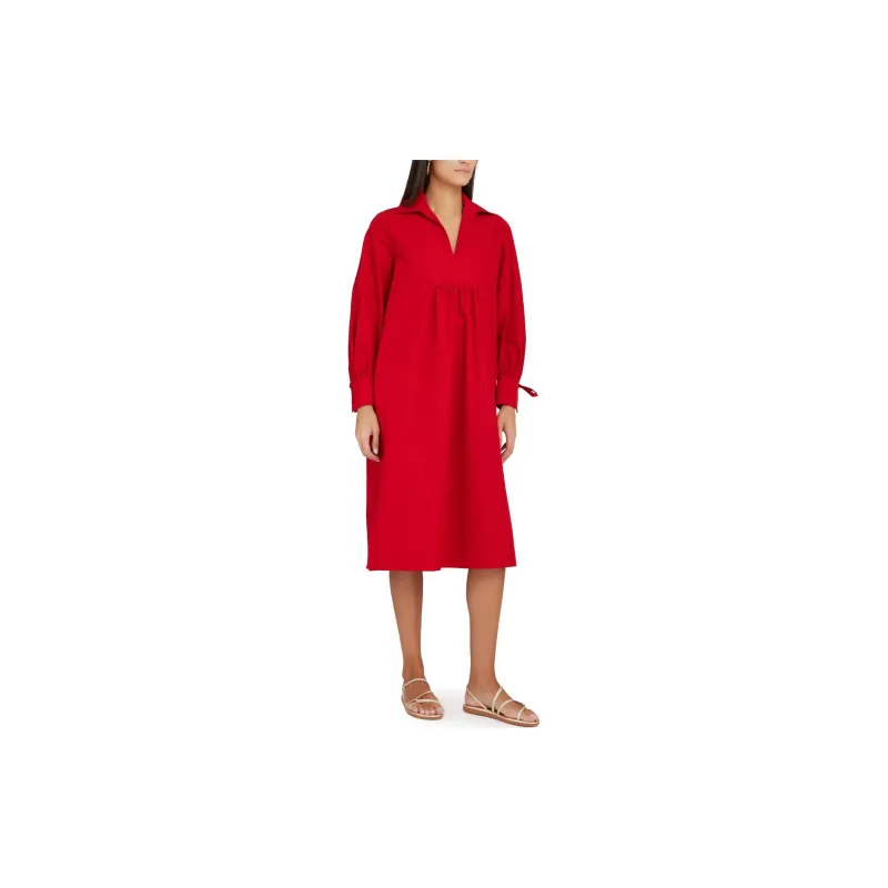 MaxMara Long Sleeved Dress Women's Red-6