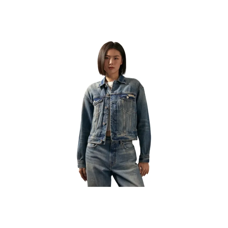 CALVIN KLEIN Denim Jacket Women's Light Blue-2