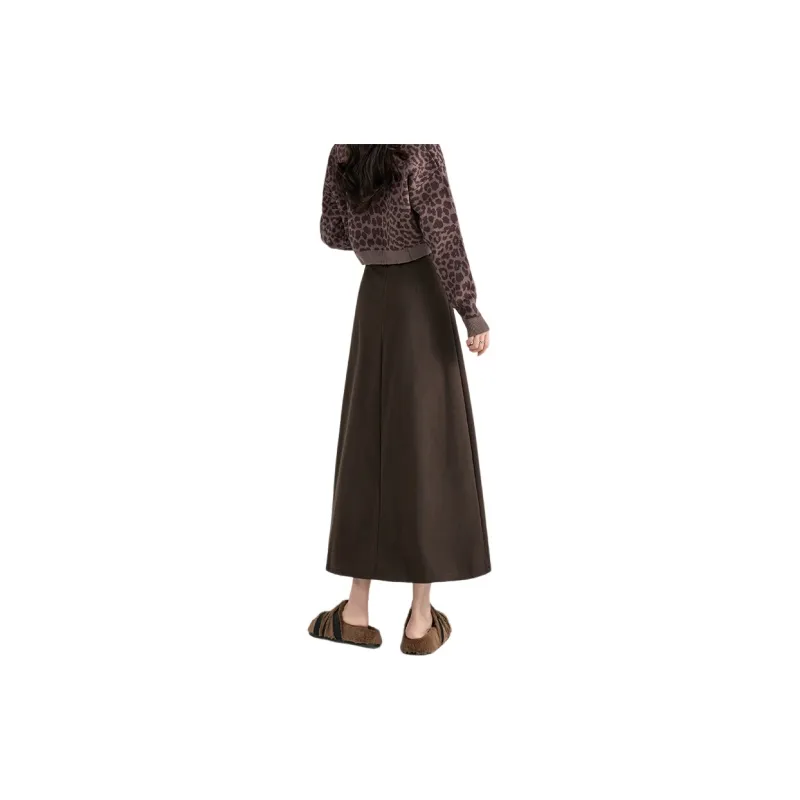 Oudifu Casual Long Skirt Women's-8