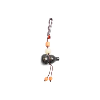 Yo sheng Gold Sheen Obsidian Keychains Unisex