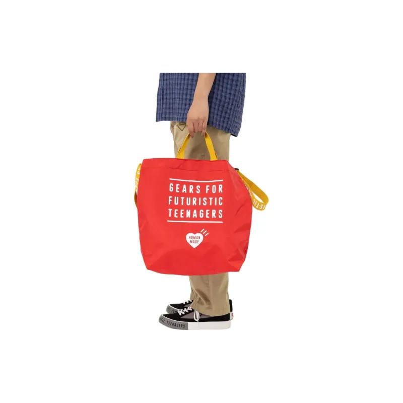 HUMAN MADE Nylon One Shoulder Handbag Crossbody Bag Regular Unisex Red-3