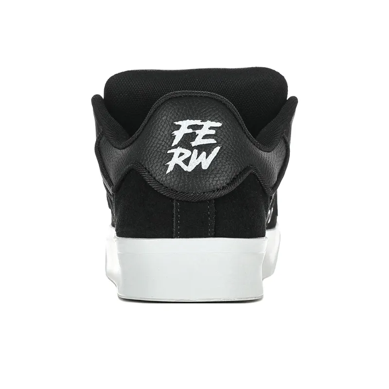FERW Black White Dream Coverage Anti Slip And Wear Resistant Breathable Low Top Skateboard Shoes Unisex-3