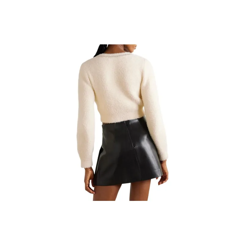 Self-portrait Rhinestoned Soft-knitted Cardigan-3