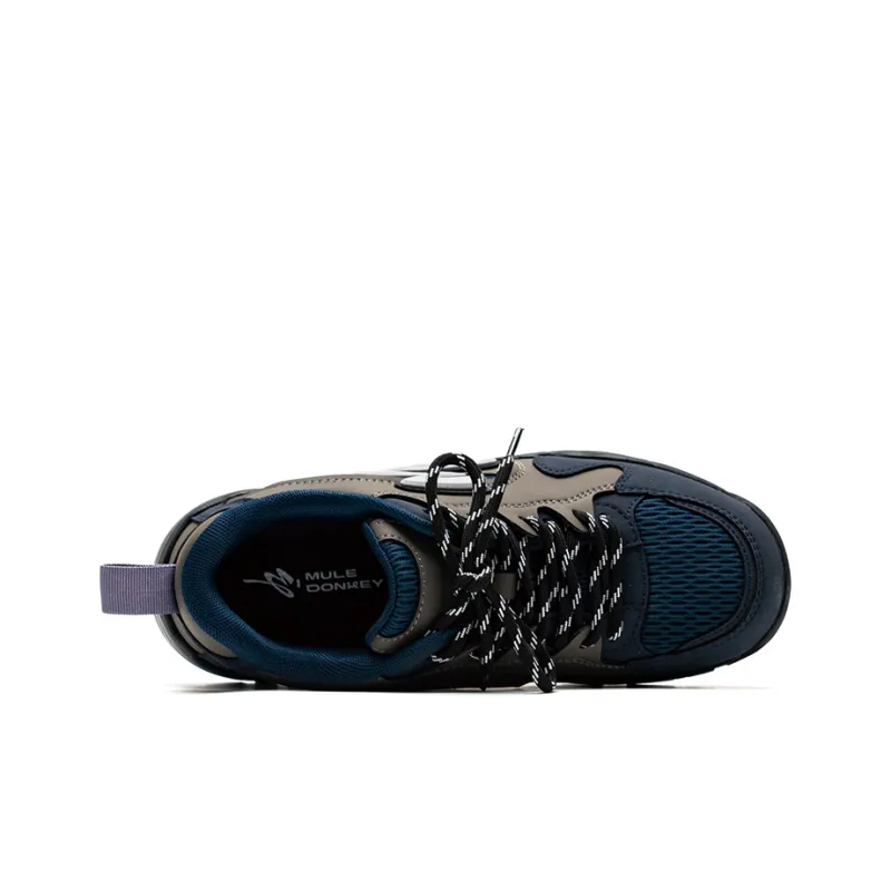 Mule Donkey Durable Breathable Lightweight Low Top Chunky Sneakers Unisex Blue Gray-6