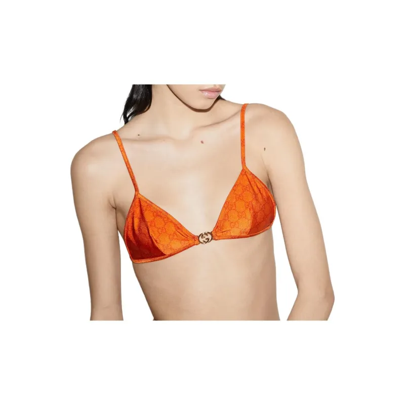 GUCCI Gg Stretch Jersey Bikini Orange-6