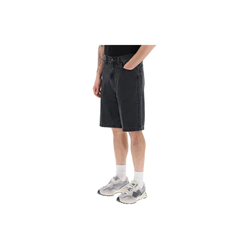 Carhartt WIP Logo detail Denim Shorts-2