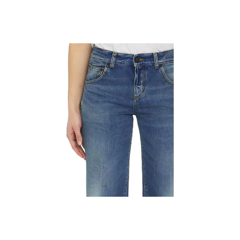 SAINT LAURENT High Waist Flared Jeans-5