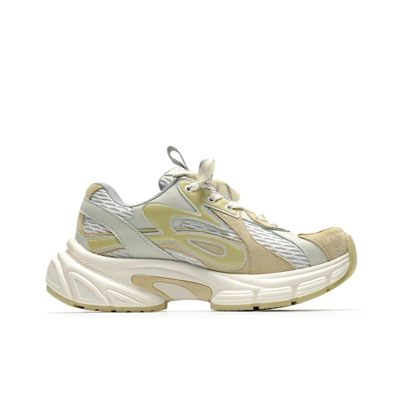 Mule Donkey Lightweight Height Increasing Low Top Chunky Sneakers Unisex Custard-1