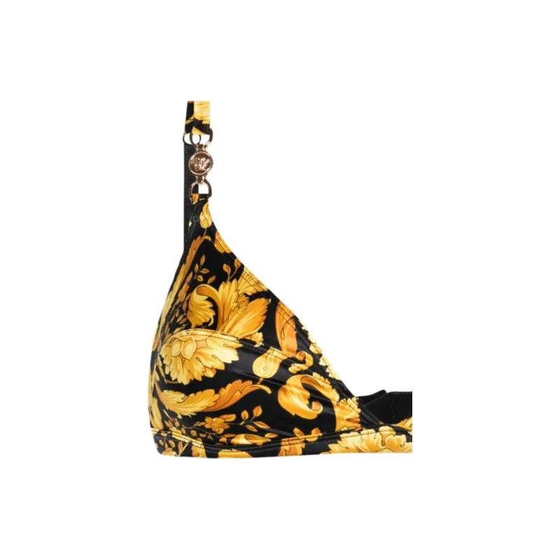 VERSACE Barocco Printed Medusa Motif Stretched Bra-2