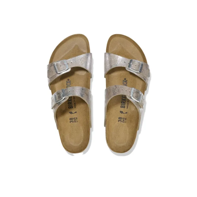 Birkenstock EVA Abrasion-Resistant Slide Slippers Women's Metallic Silver-4